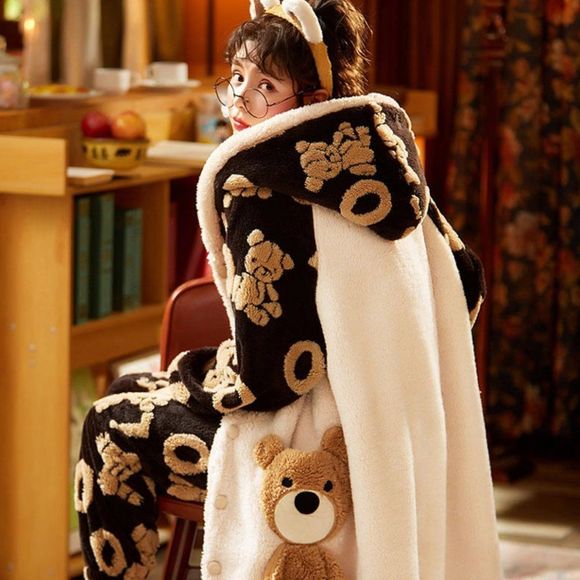 None Other - Teddy Bear Pajama Set
